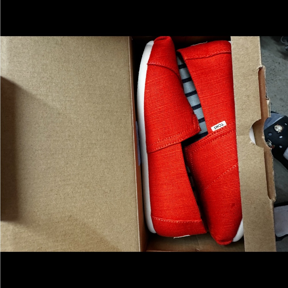 Toms Red Loafers Slip-Ons